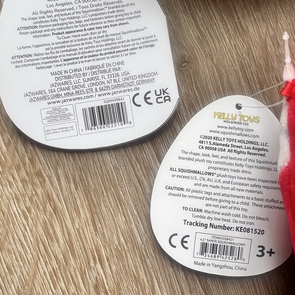 Squishmallows Nick Santa Claus Christmas W/glasses plush 4.5" Lot Kellytoy - Picture 6 of 6